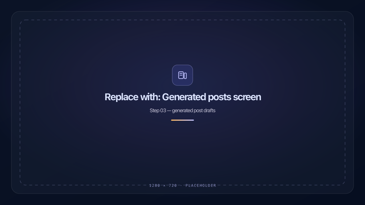 Sparkloom generated post drafts in multiple tones, ready to edit and publish.